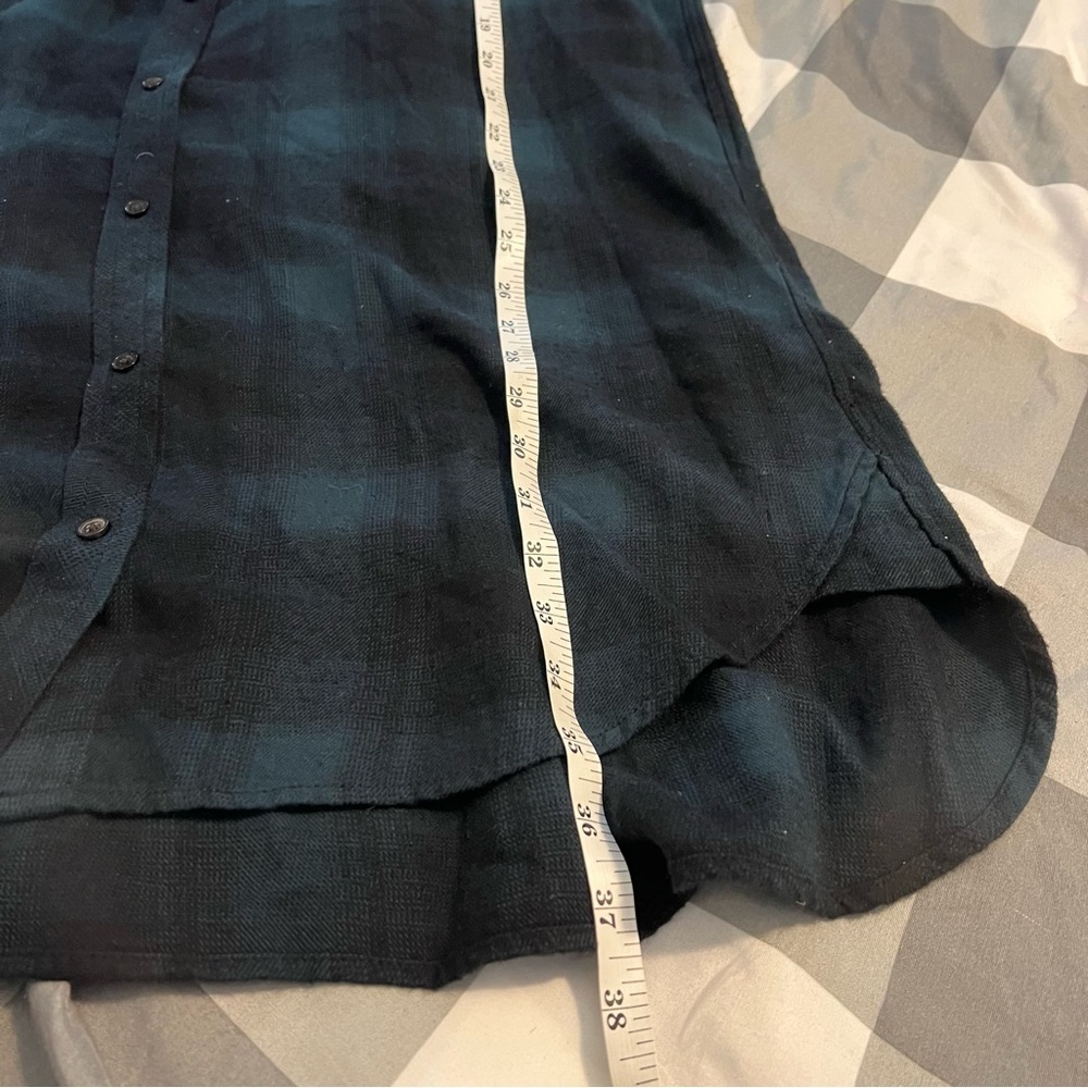 Wilfred Free Aritzia Veronica Plaid Flannel Shirt Dress Grunge Boho M - Picture 11 of 12